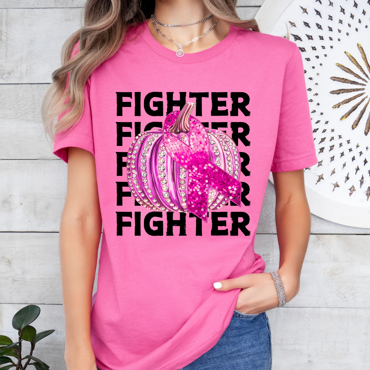Fighter stacked pink pumpkin revel 45491 DTF transfer