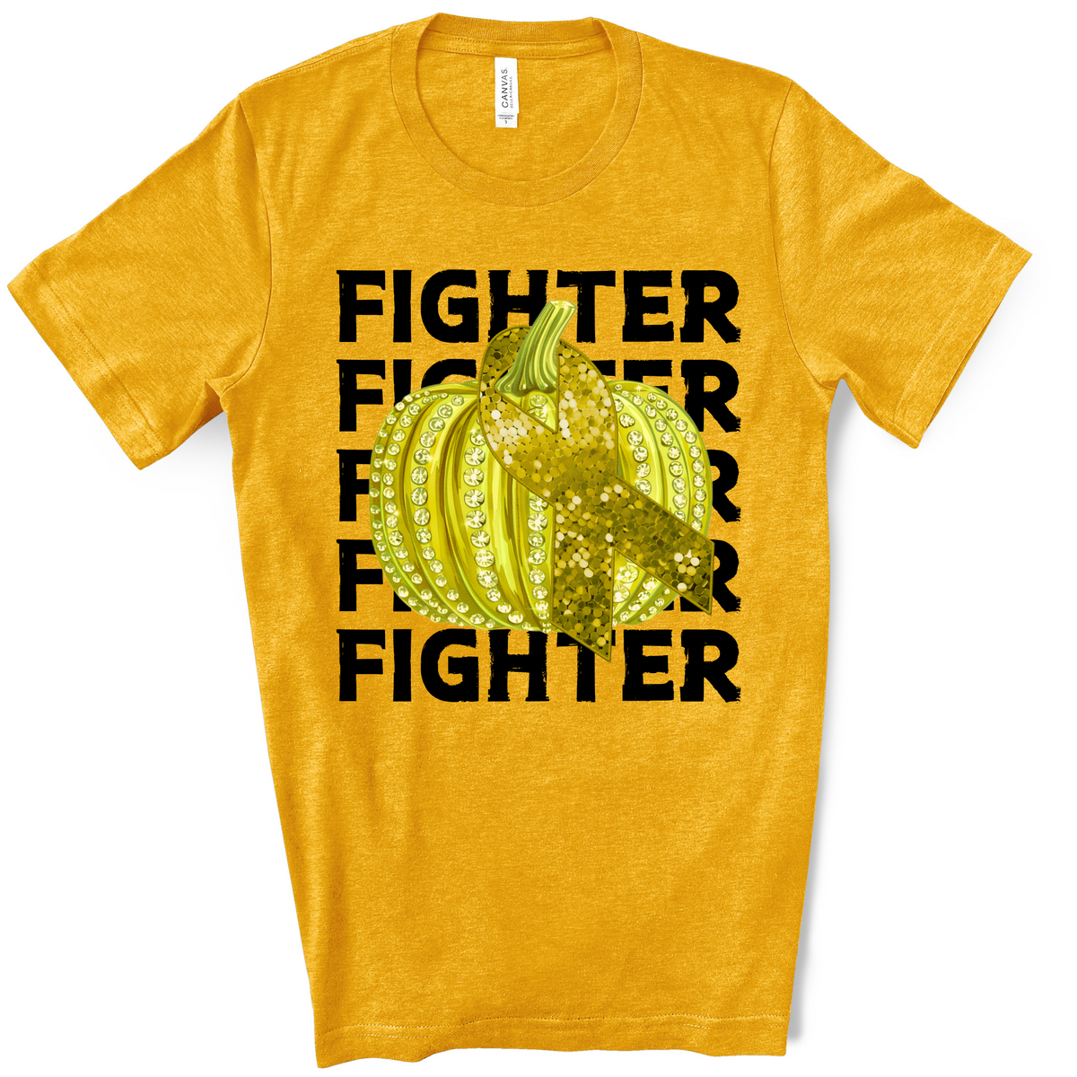 Fighter stacked gold pumpkin gold ribbon revel 45493 DTF transfer