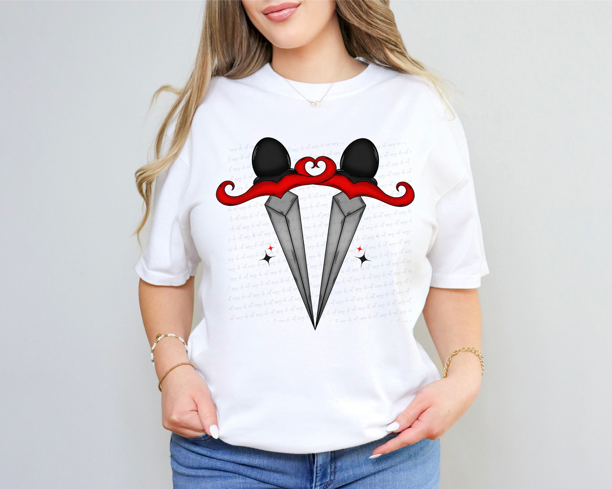 Two Dagger with Red on Handle 116546 DTF Transfer