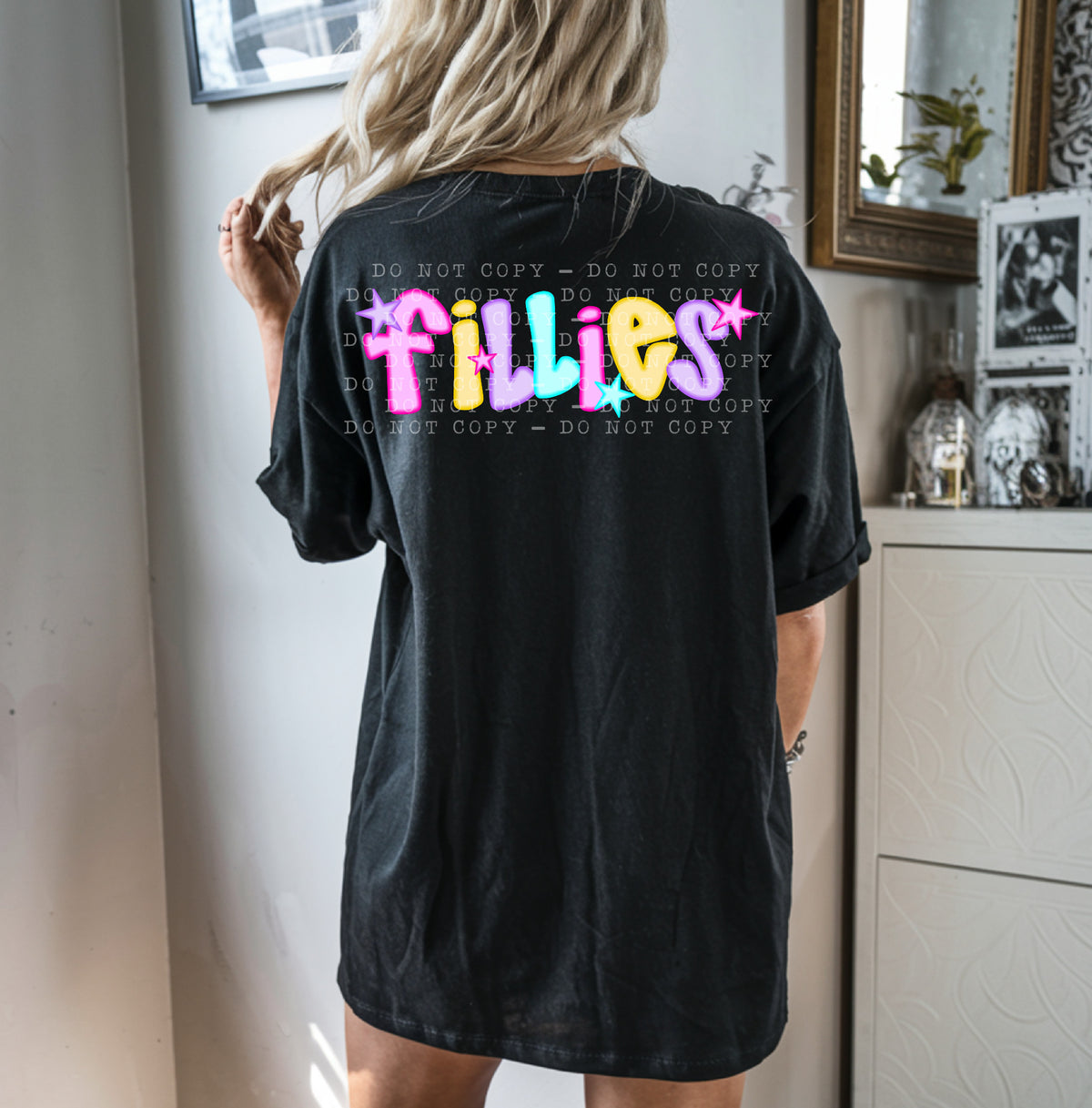 Fillies With Stars - Neon 104742 DTF transfer