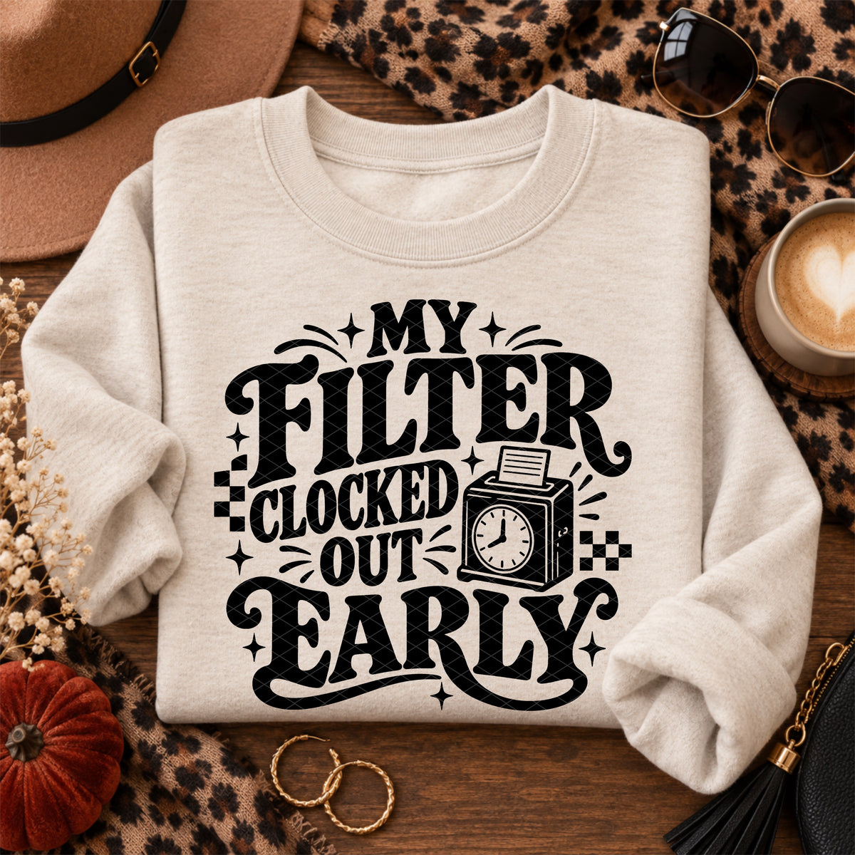 My filter clocked out early BLACK (SDD) DTF Transfer