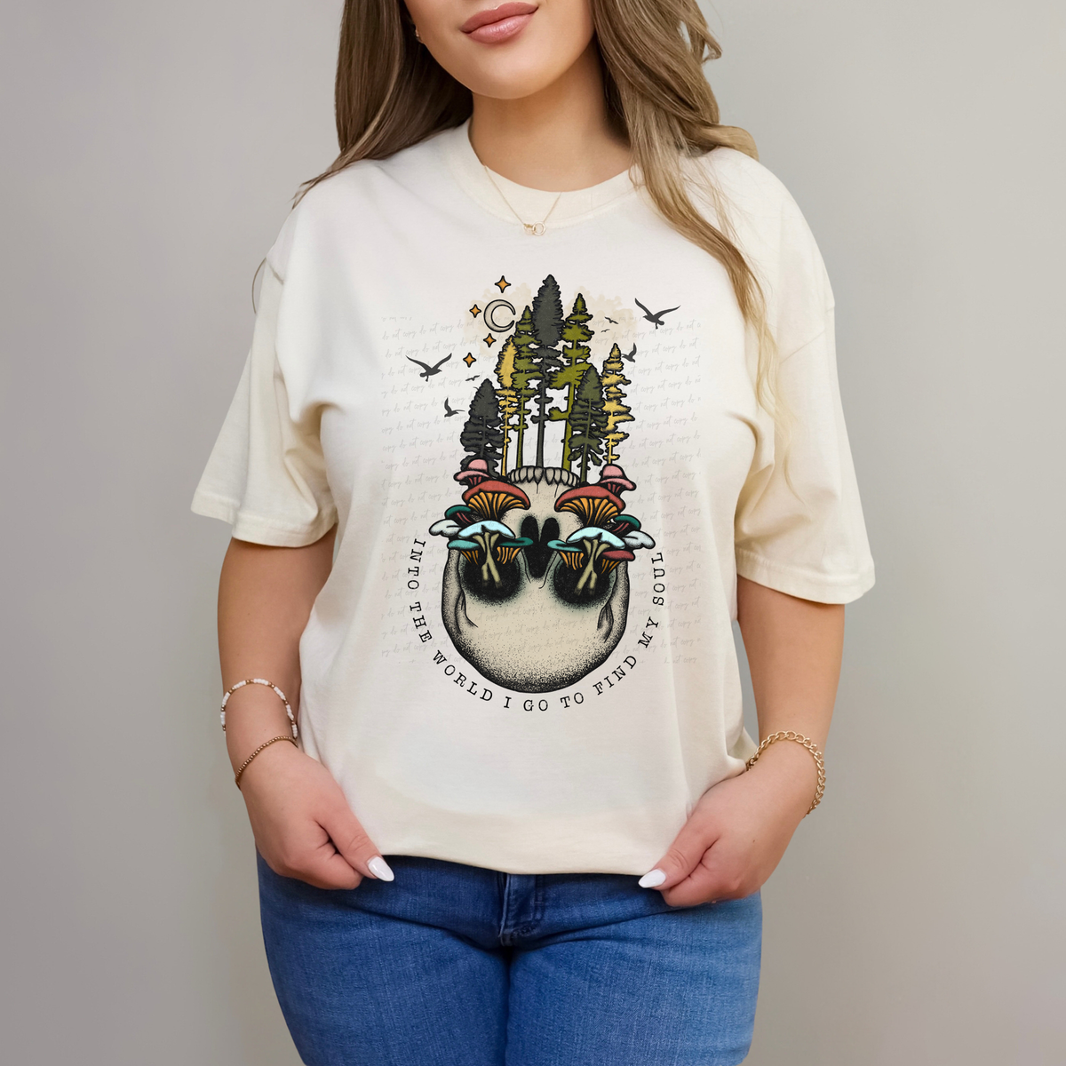 Into The World I Go To Find My Soul 117042 DTF Transfer