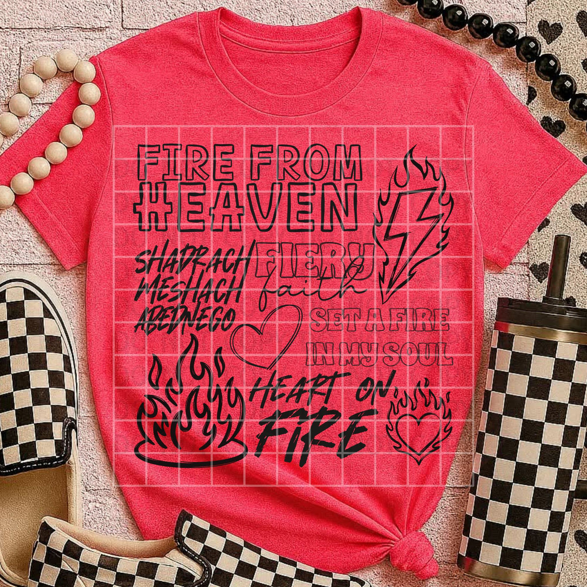 Fire from heaven BLACK (CMLD) DTF Transfer