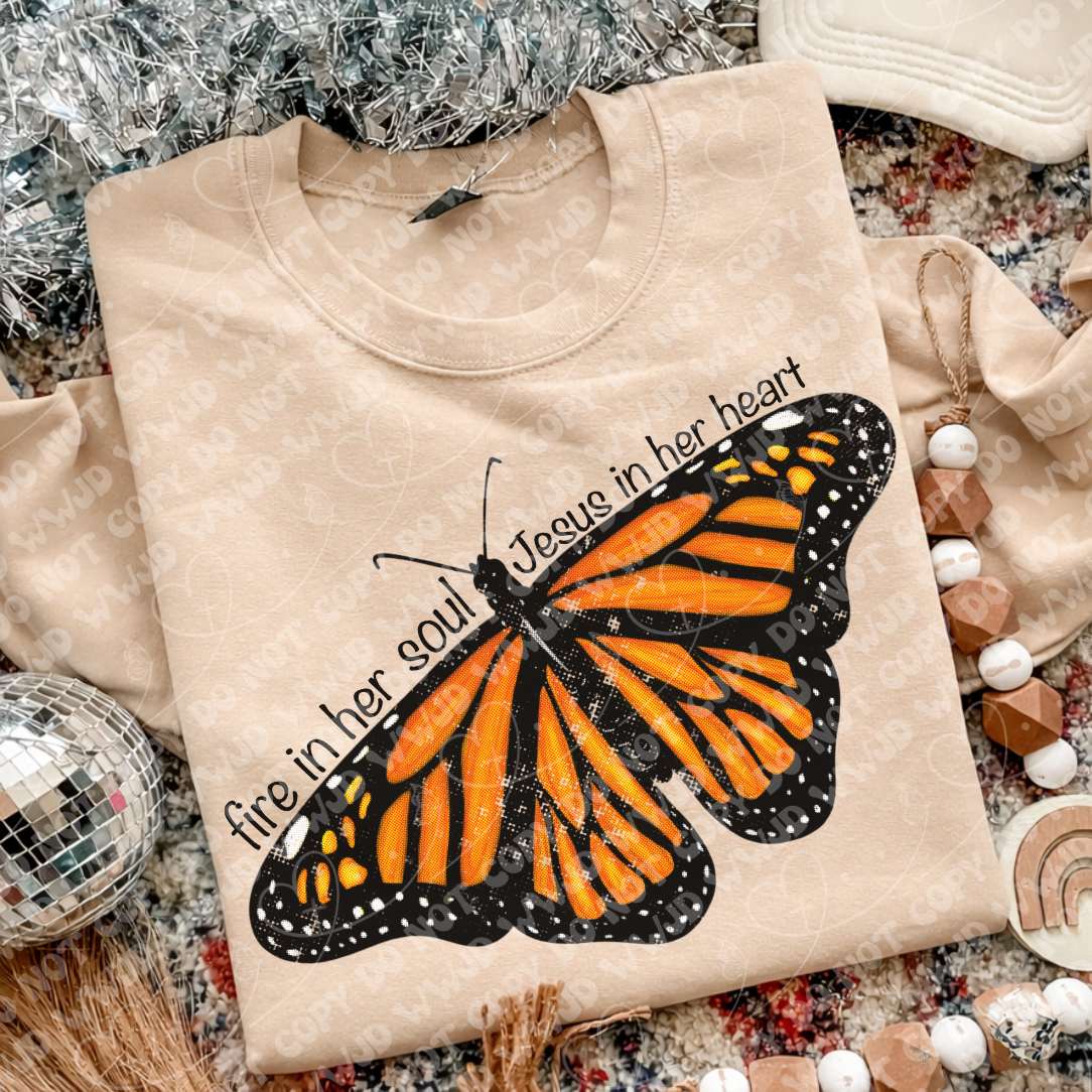 Fire in her soul butterfly (CMLD) DTF Transfer