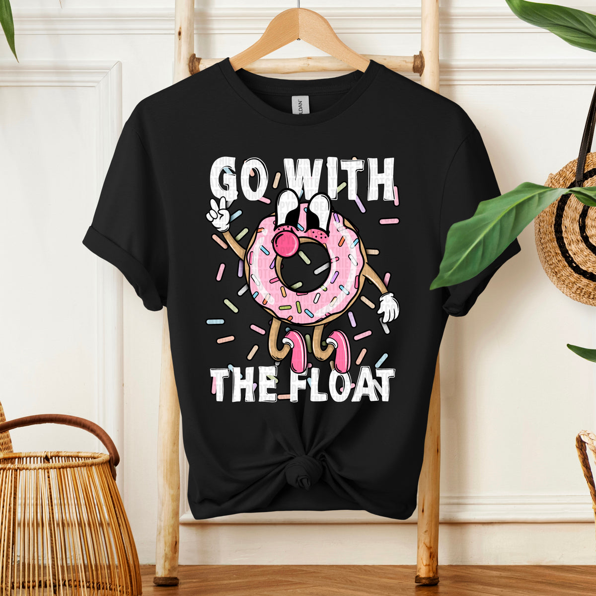 Go With The Float White Font 104328 DTF transfer