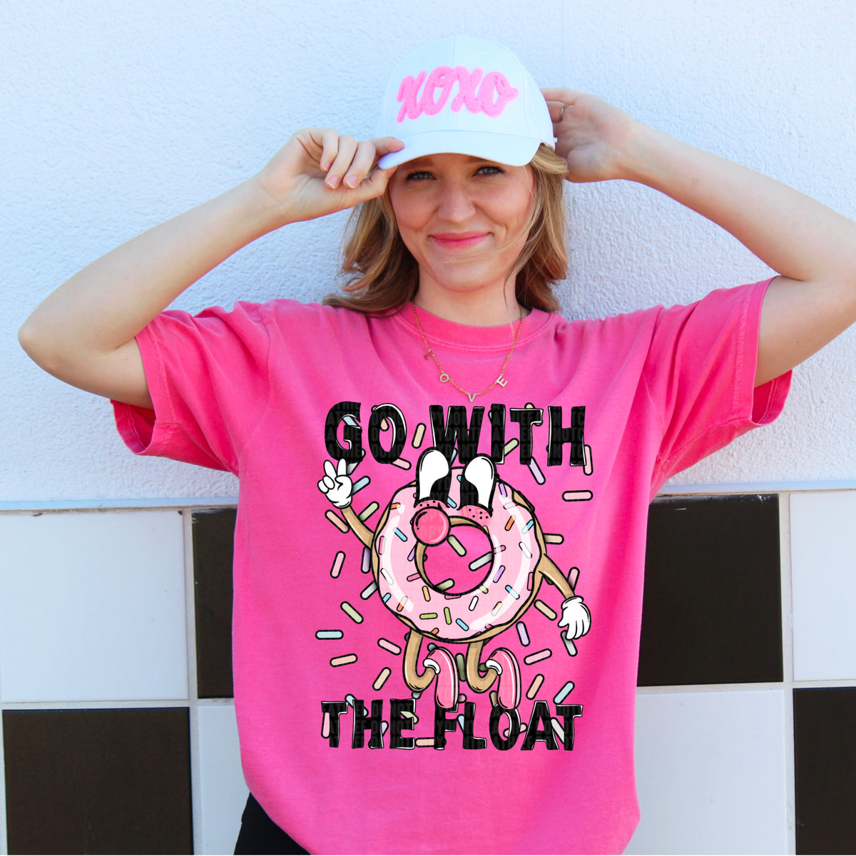Go With The Float Black Font 104329 DTF transfer