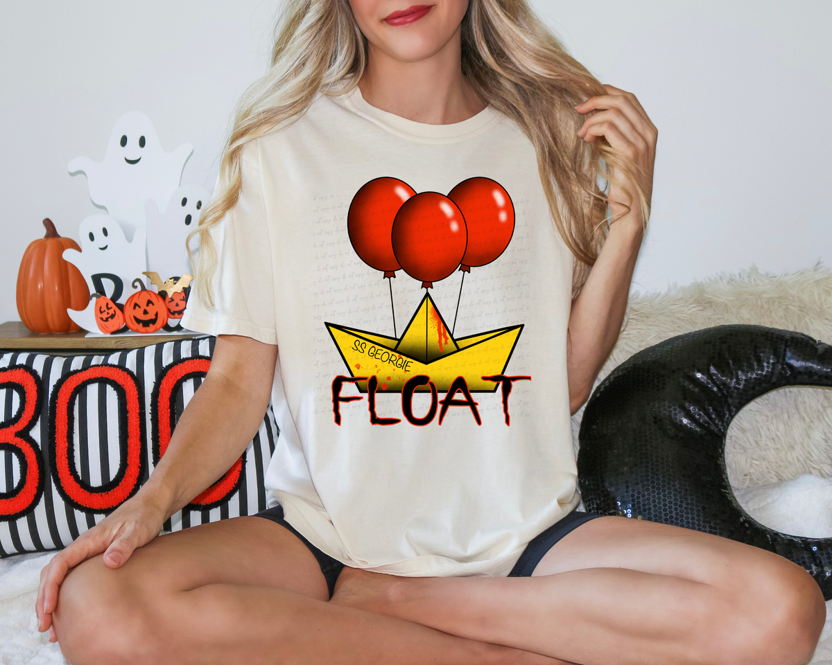 Float Paper Boat Red Balloons 114572 DTF transfer