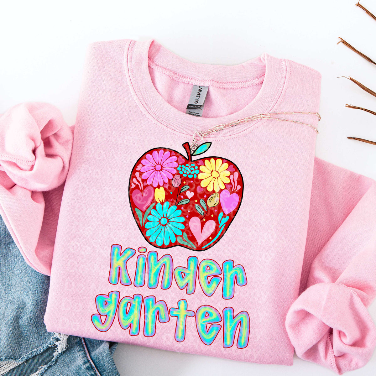 Kindergarten floral apple (Irene) DTF Transfer