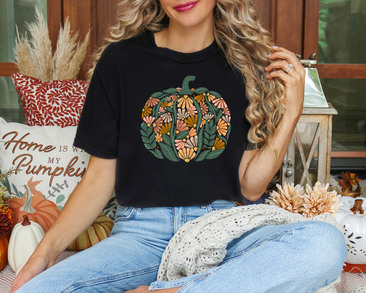 Floral Pumpkin 63122 DTF transfer