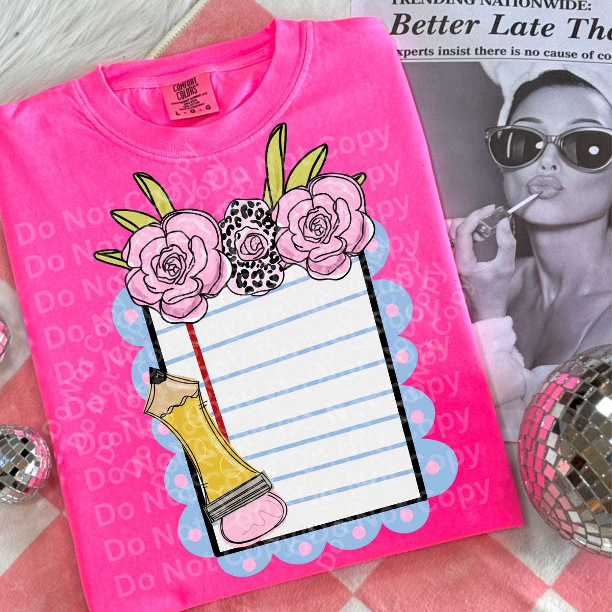 Floral notebook (Irene) DTF Transfer