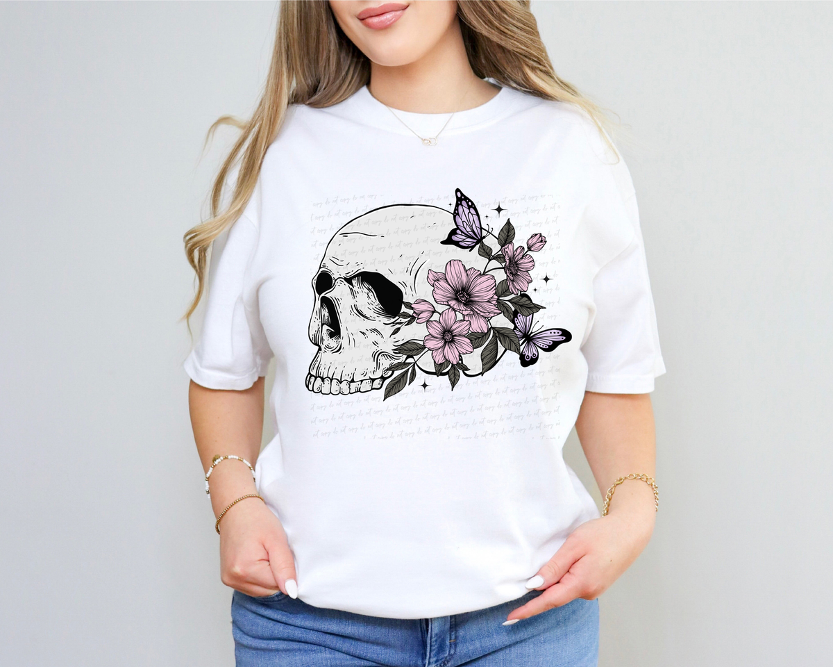 Floral Skull Butterfly 116548 DTF Transfer