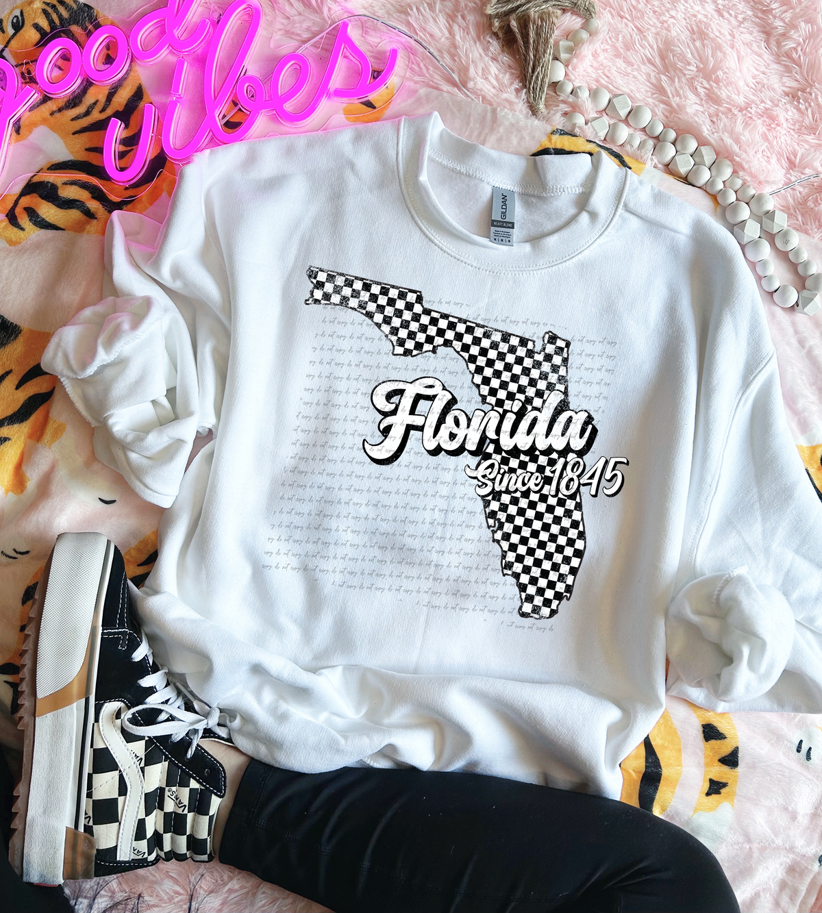 Florida Since 1845 Checkered Grunge 66724 DTF transfer