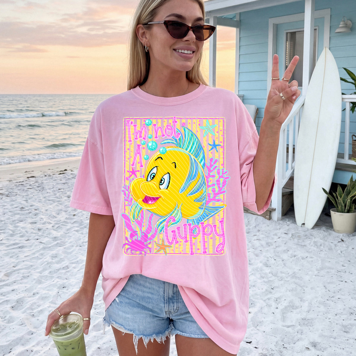 I'm not a guppy yellow fish (AG) DTF transfer