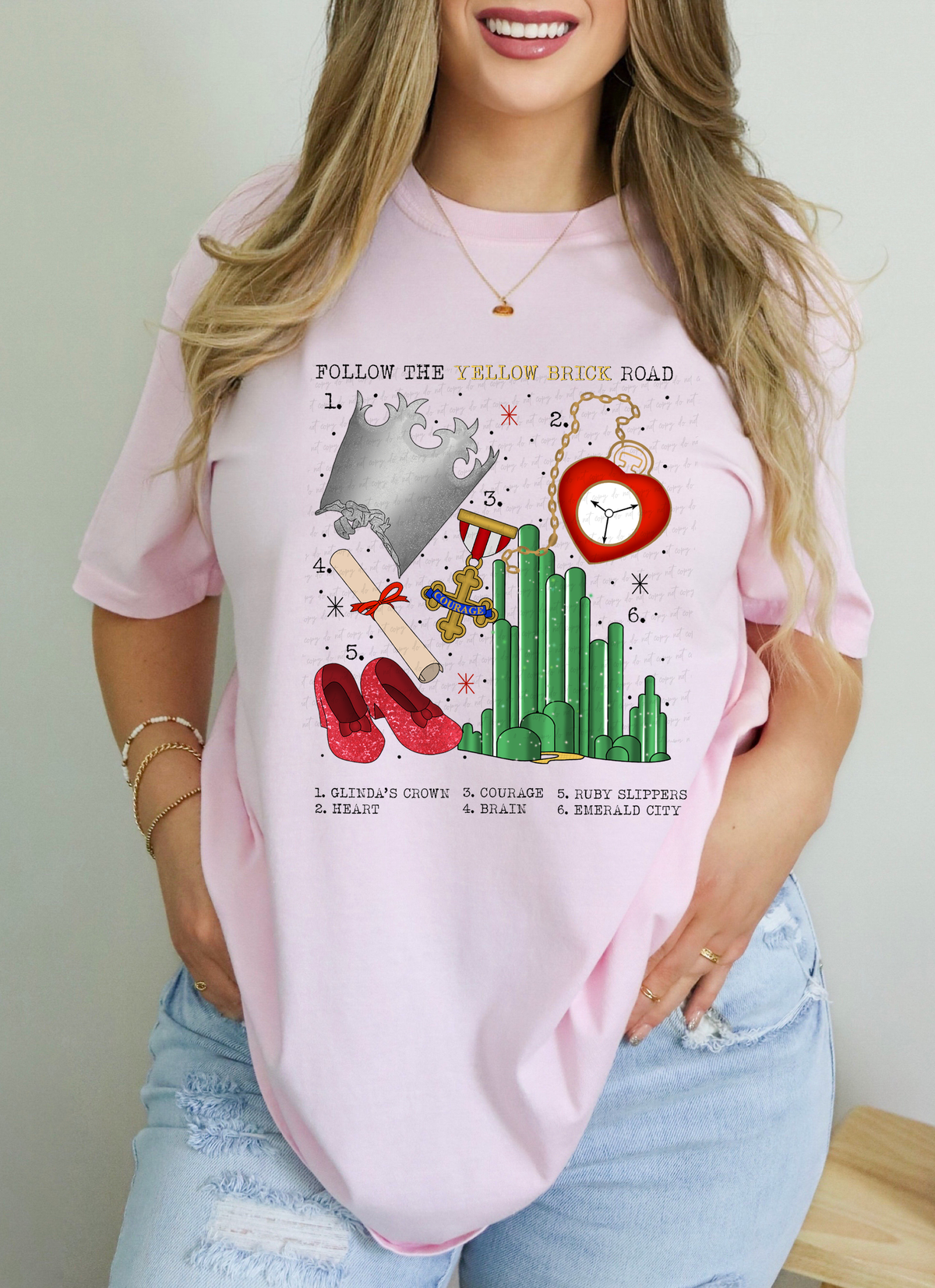 Follow The Yellow Brick Road Chart 114913 DTF transfer