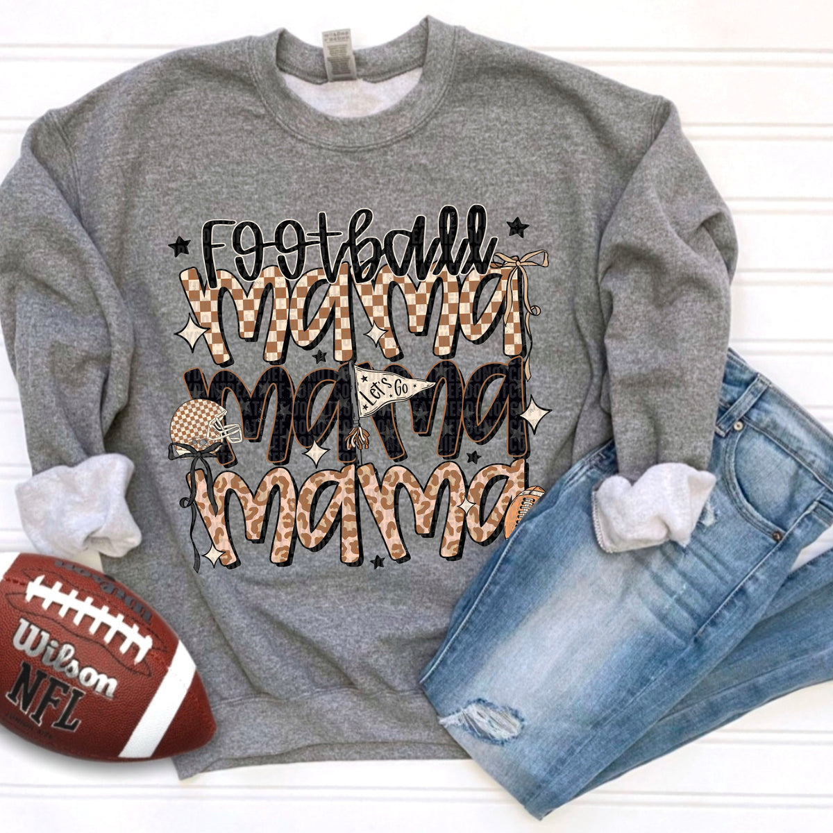 Football mama stacked 103833 DTF transfer