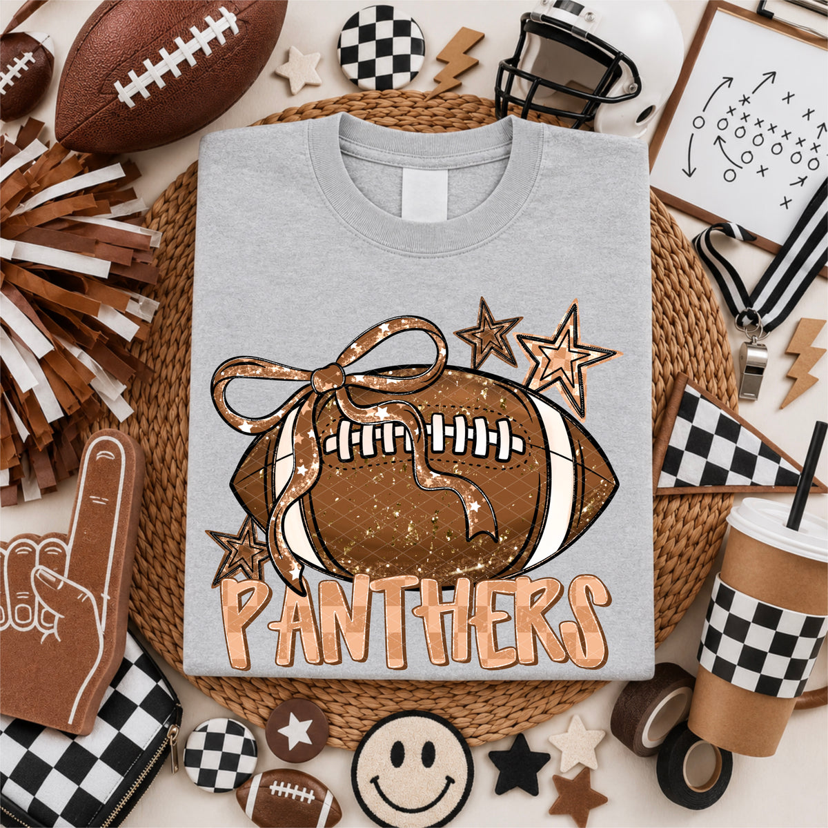Panthers coquette football (SDD) DTF Transfer