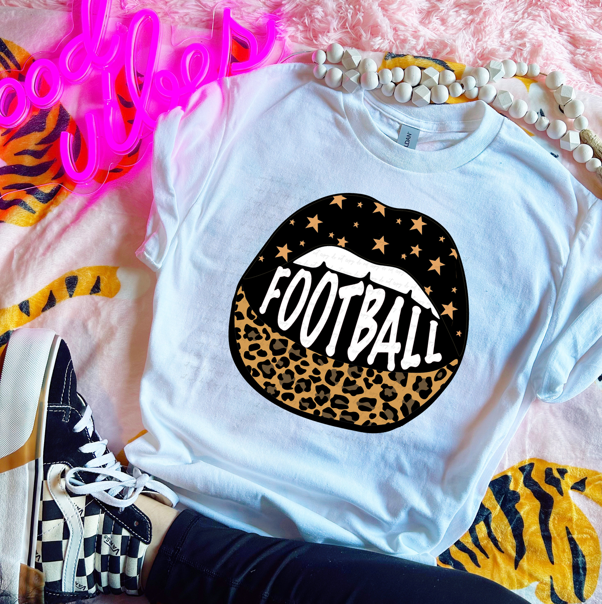 Football Stars Leopard Lips 114573 DTF transfer