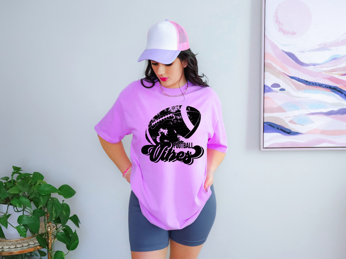 Football Vibes Black Font 115765 DTF Transfer