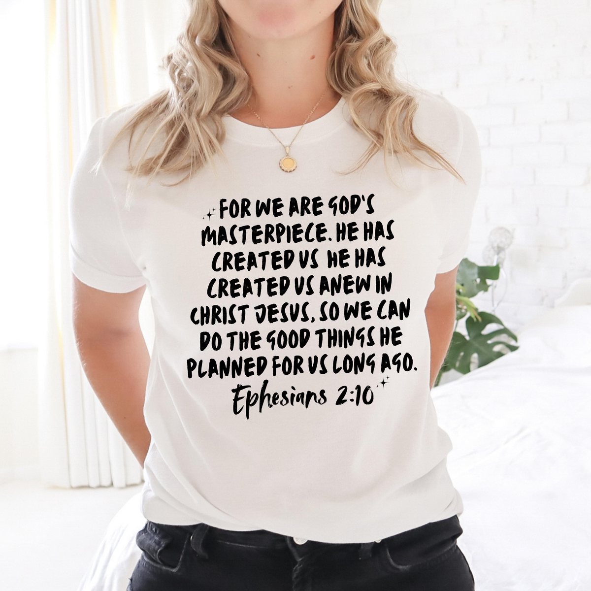 For We Are God's Masterpiece BLACK 117689 DTF transfer