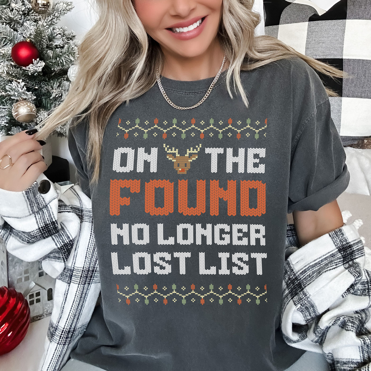 On The Found No Longer Lost List White 46447 DTF transfer