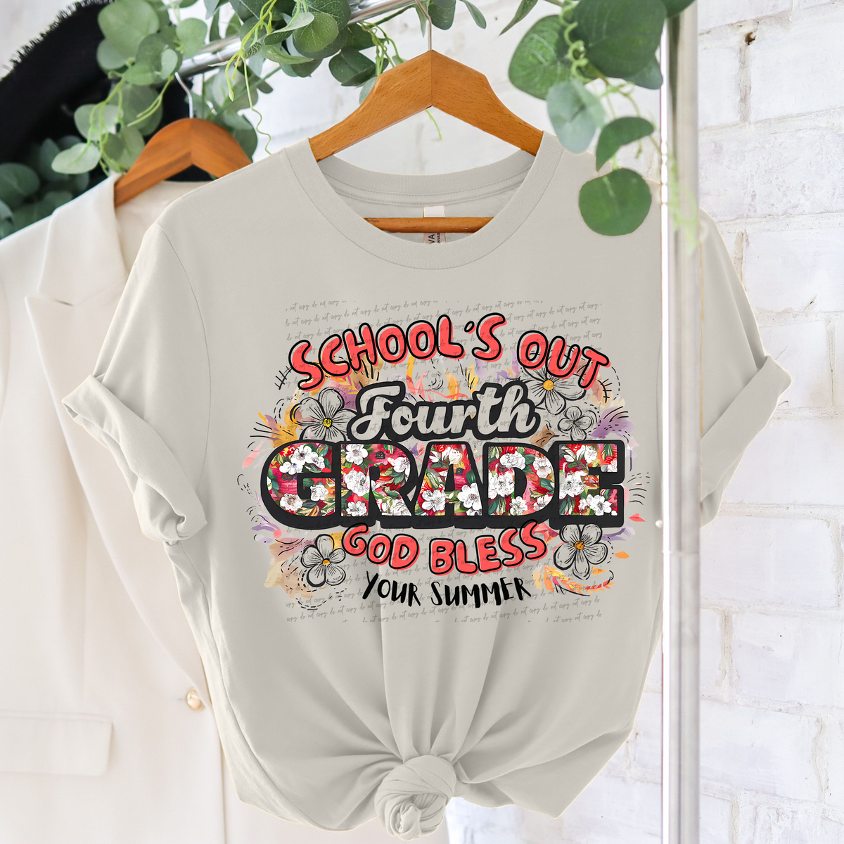 School's Out Fourth Grade God Bless Your Summer 81285 DTF Transfer