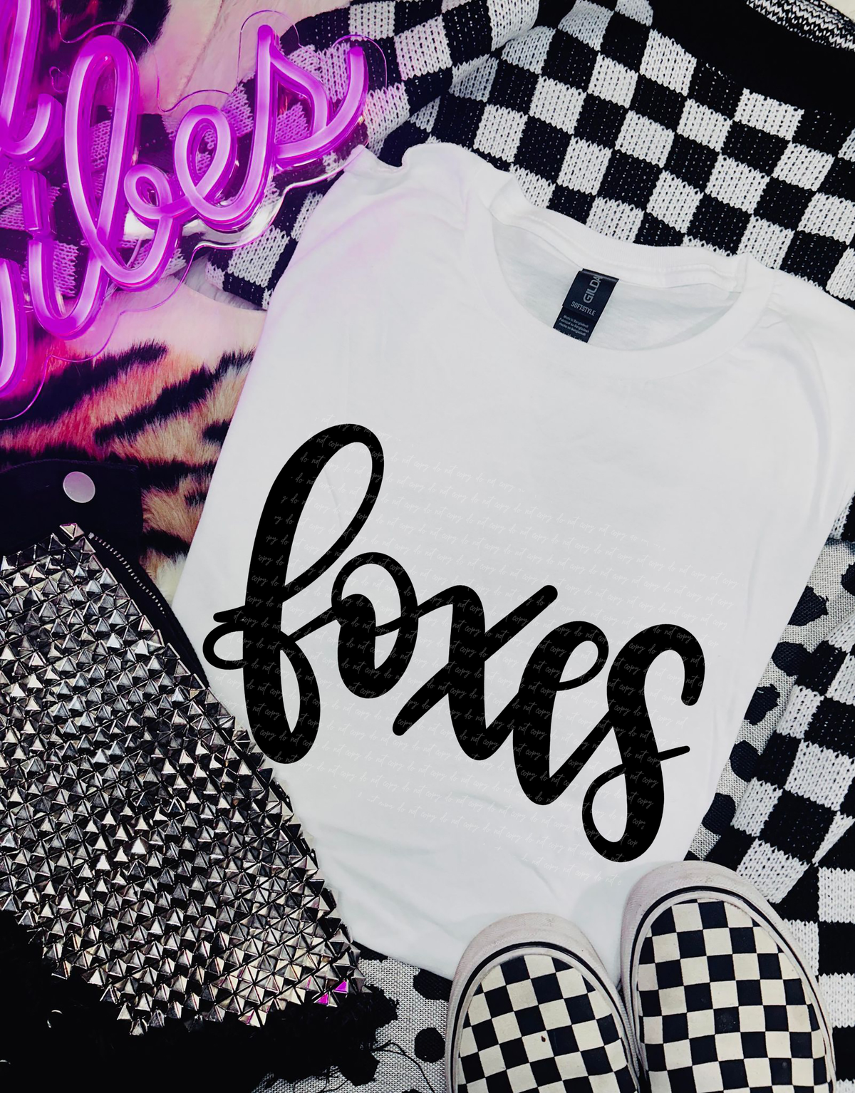 Foxes Hand Lettered 54053 DTF transfer