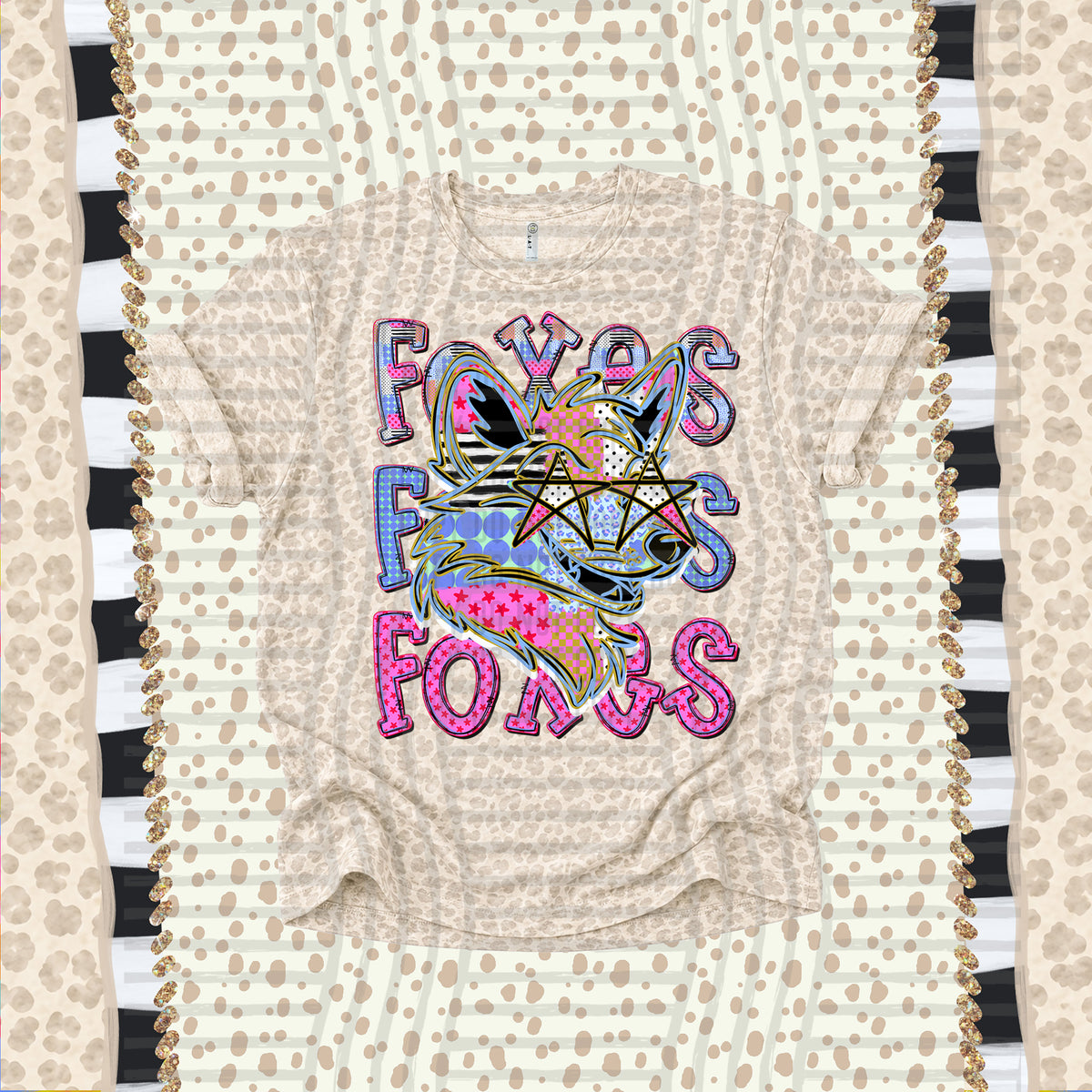 Foxes-Dolly Doodle Print (Caplinger) DTF Transfer