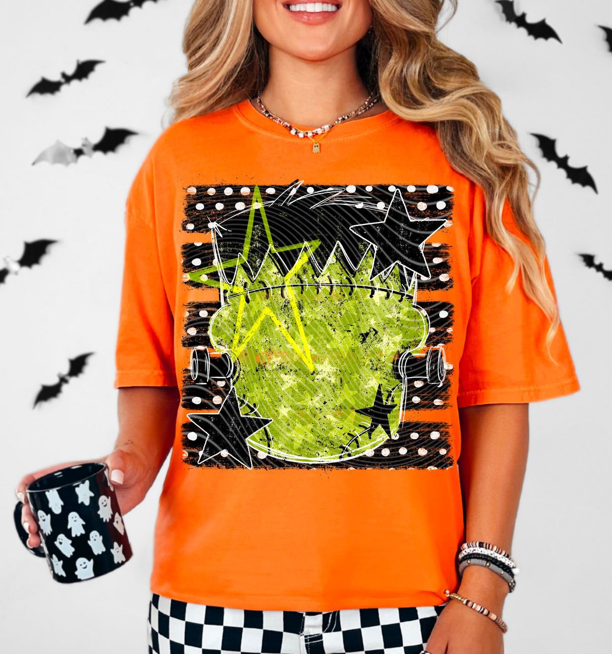 Frank blank face polkadot stripes (AG) DTF transfer