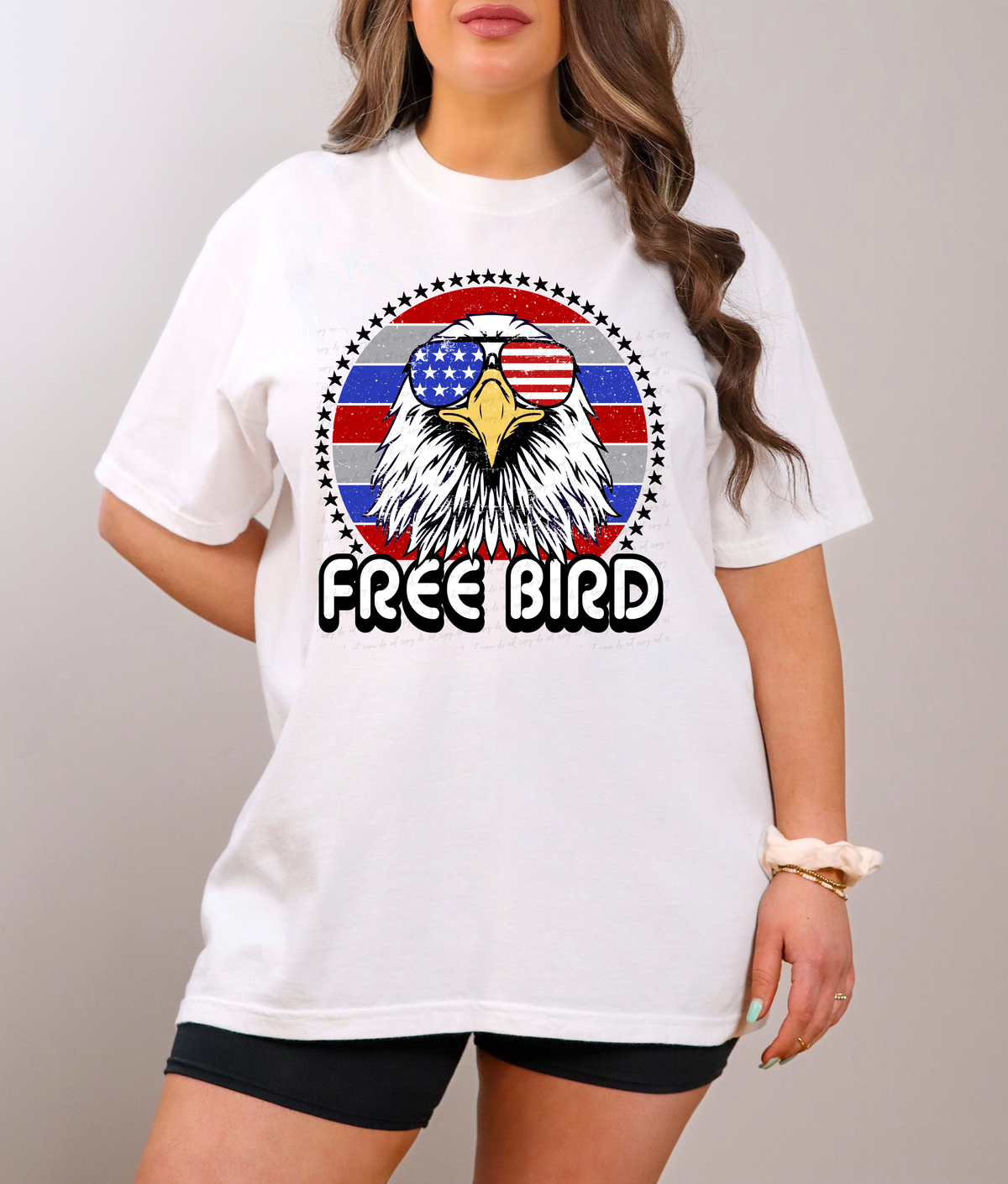 Free Bird Circle Eagle American Flag Sunglasses 114795 DTF transfer