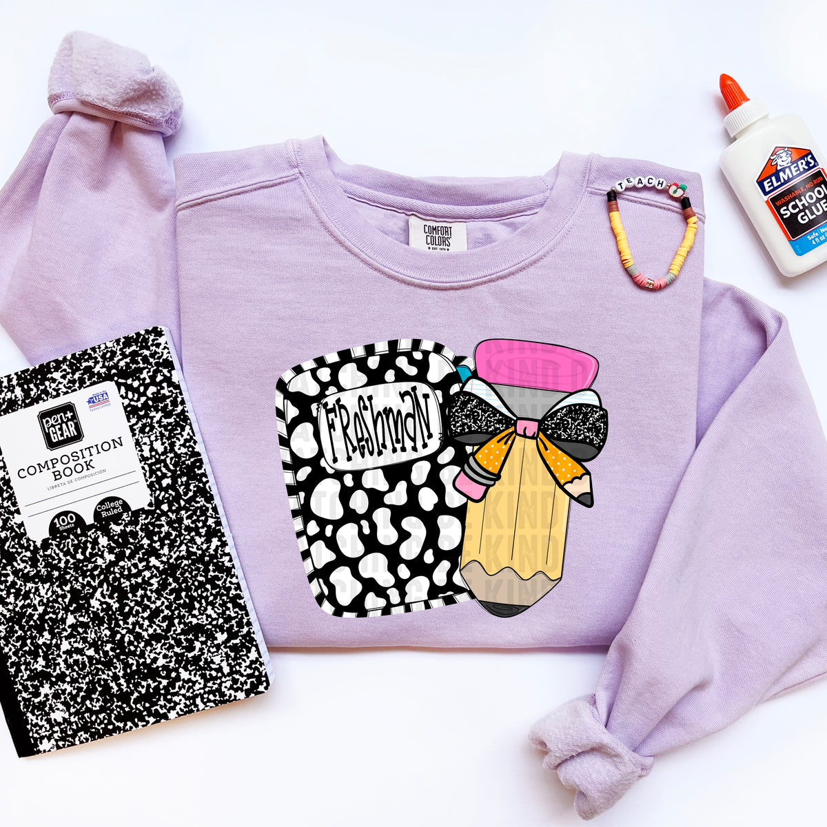 Freshmen leopard pencil bow (SDD) DTF Transfer