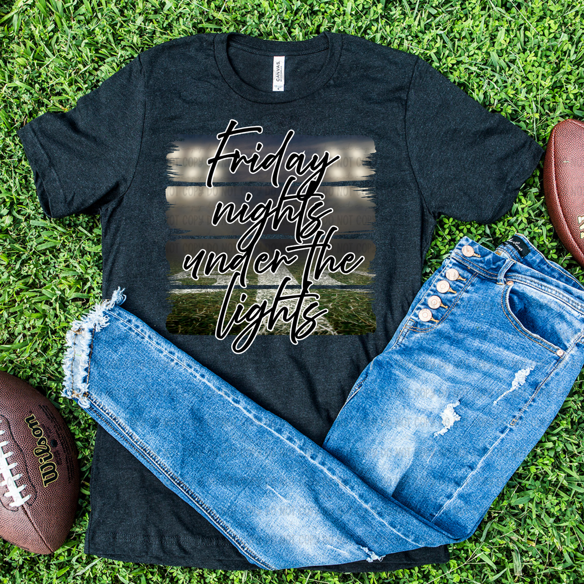 Friday nights under the lights (Revel) 107632 DTF transfer