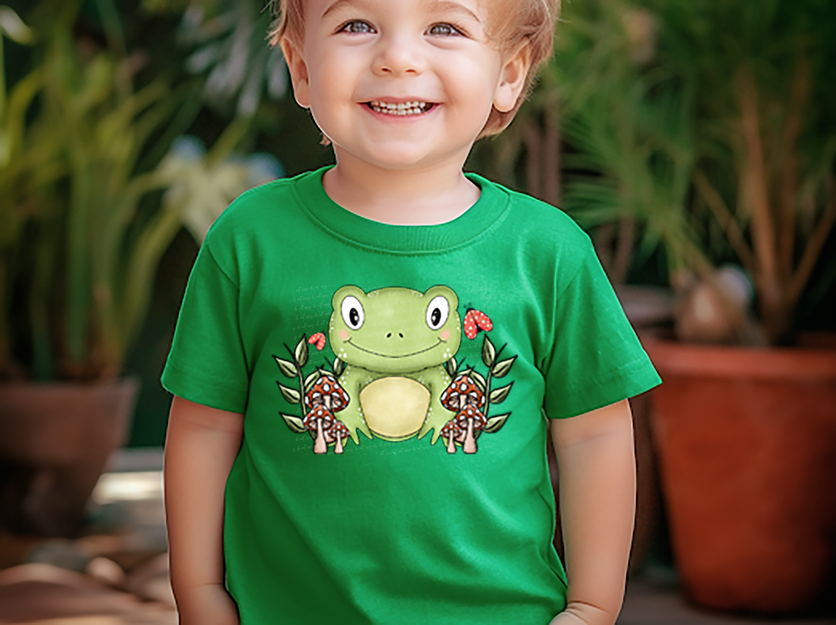 Frog With Lady Bugs 86150 DTF Transfer