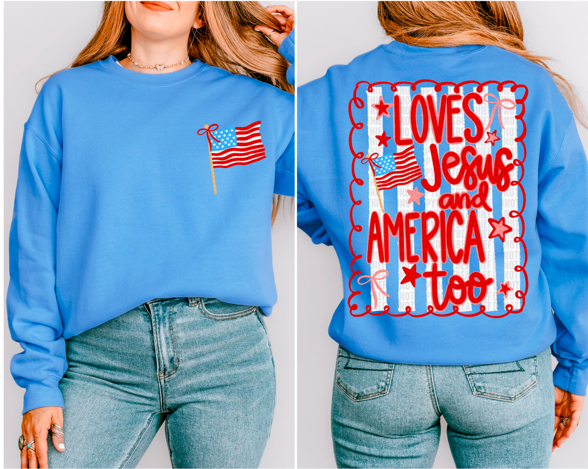 Front pocket USA DTF transfer