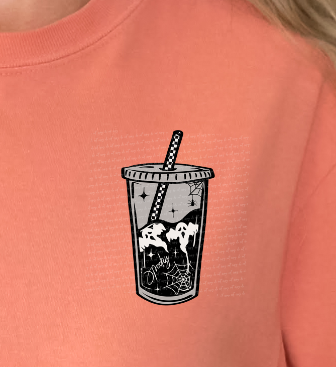 Fueled By Caffeine And Curses Pocket 104679 DTF transfer