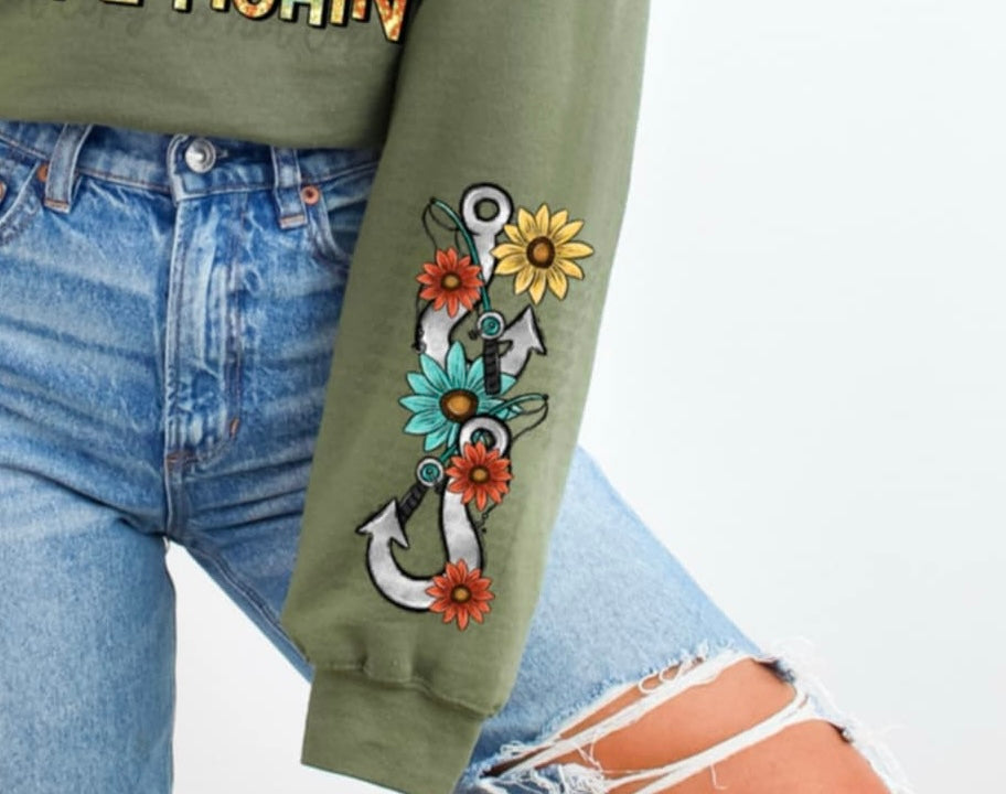 Less talkin more fishin sleeve 85343 DTF transfer