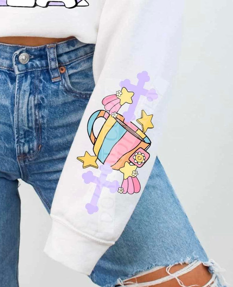 Faith love & tea sleeve 84594 DTF transfer