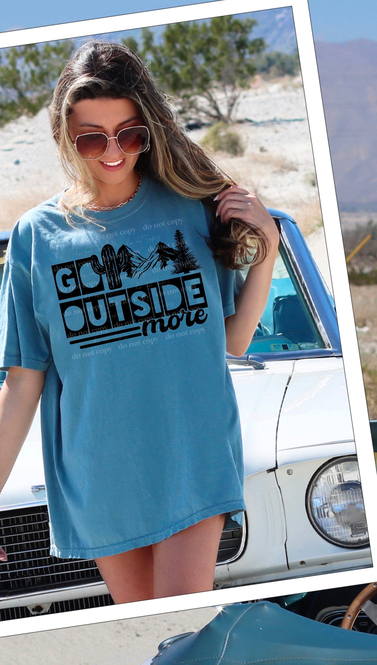Go outside more BLACK FRONT 33501 DTF transfer
