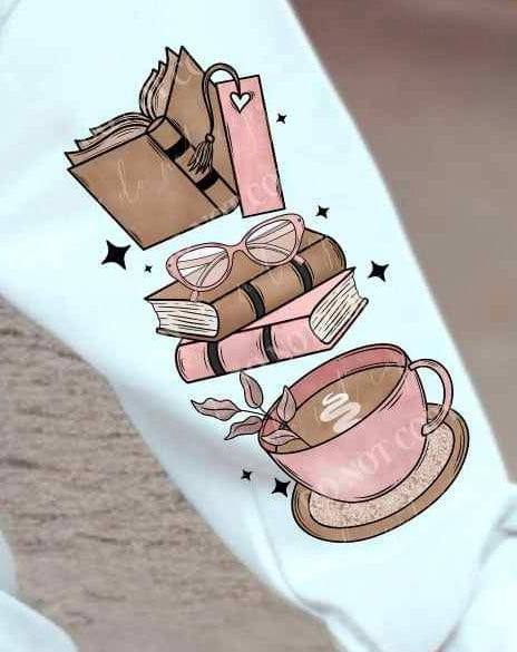 Books and coffee SLEEVE 20106 DTF Transfer