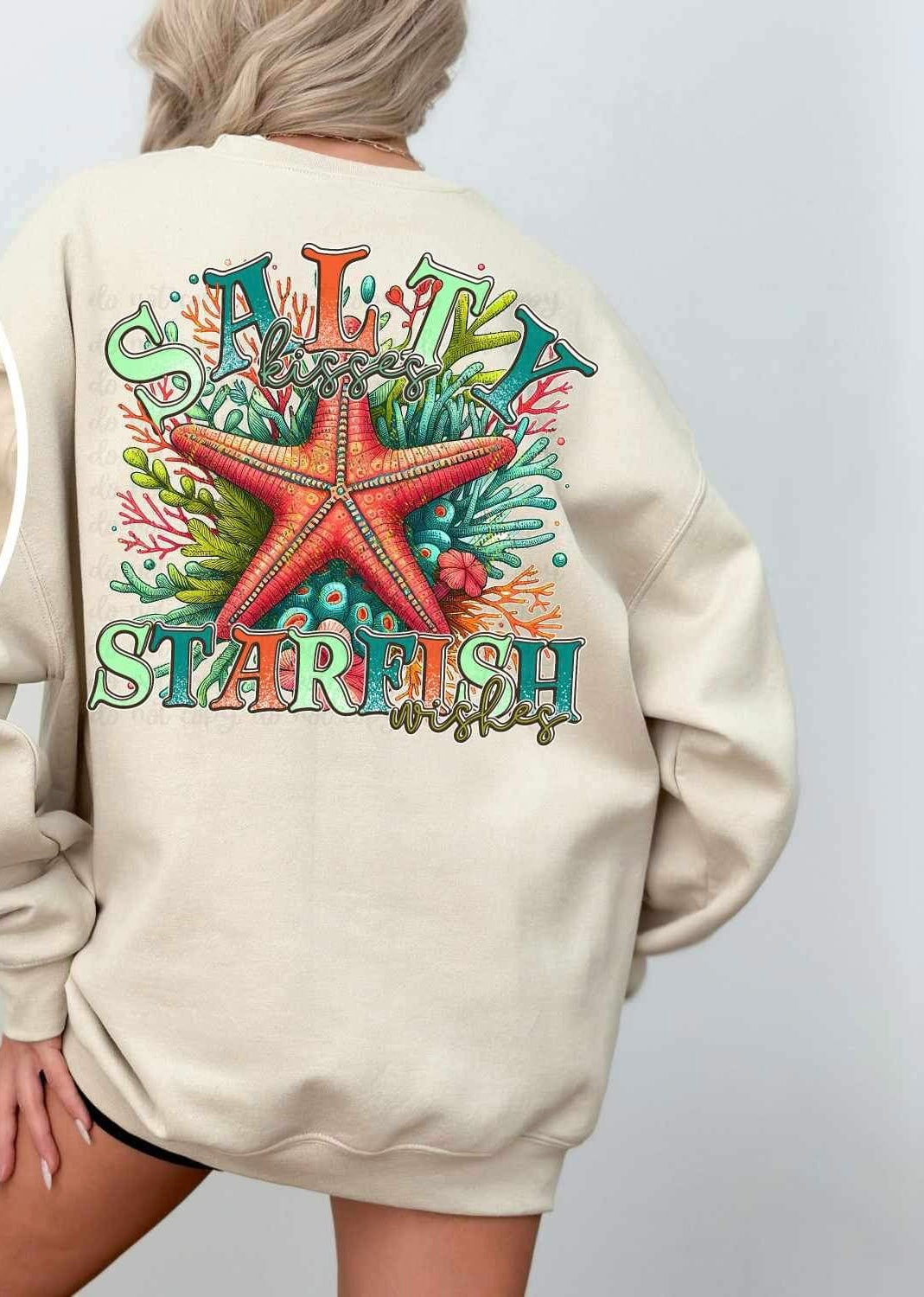 Salty kisses starfish wishes 26188 DTF transfer