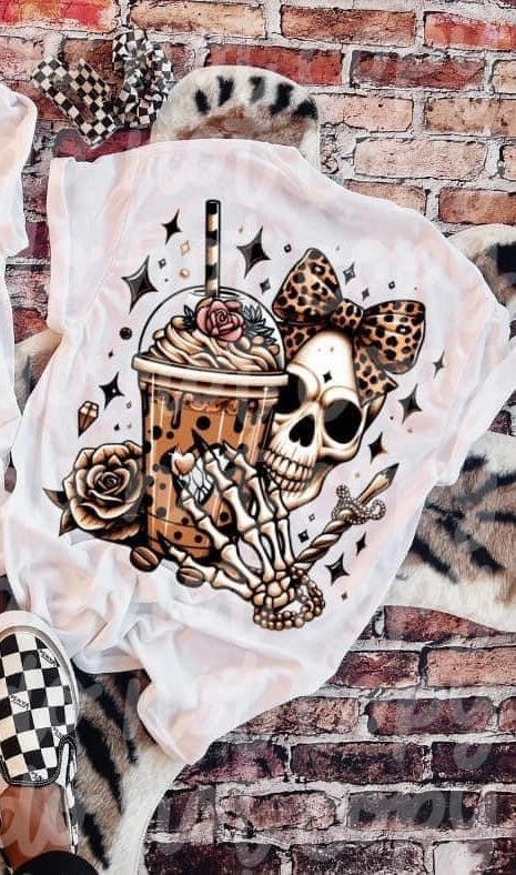 Skellie with latte (vintage) DTF Transfer