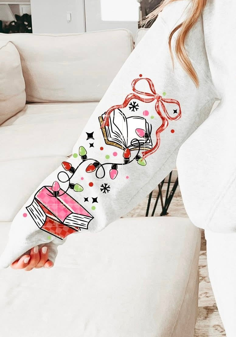 Merry Bookmas (SLEEVE) CSC DTF Transfer