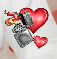 Lighter and hearts SLEEVE 20279 DTF transfer