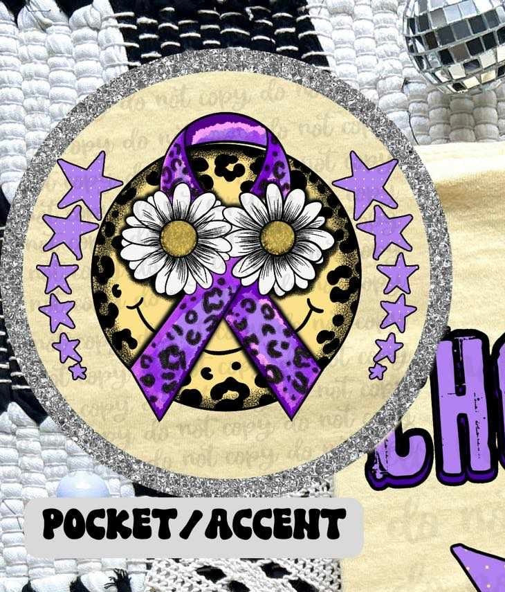 purple leopard ribbon 36322 DTF transfer