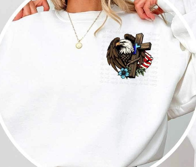 eagle and cross 24676 DTF transfer