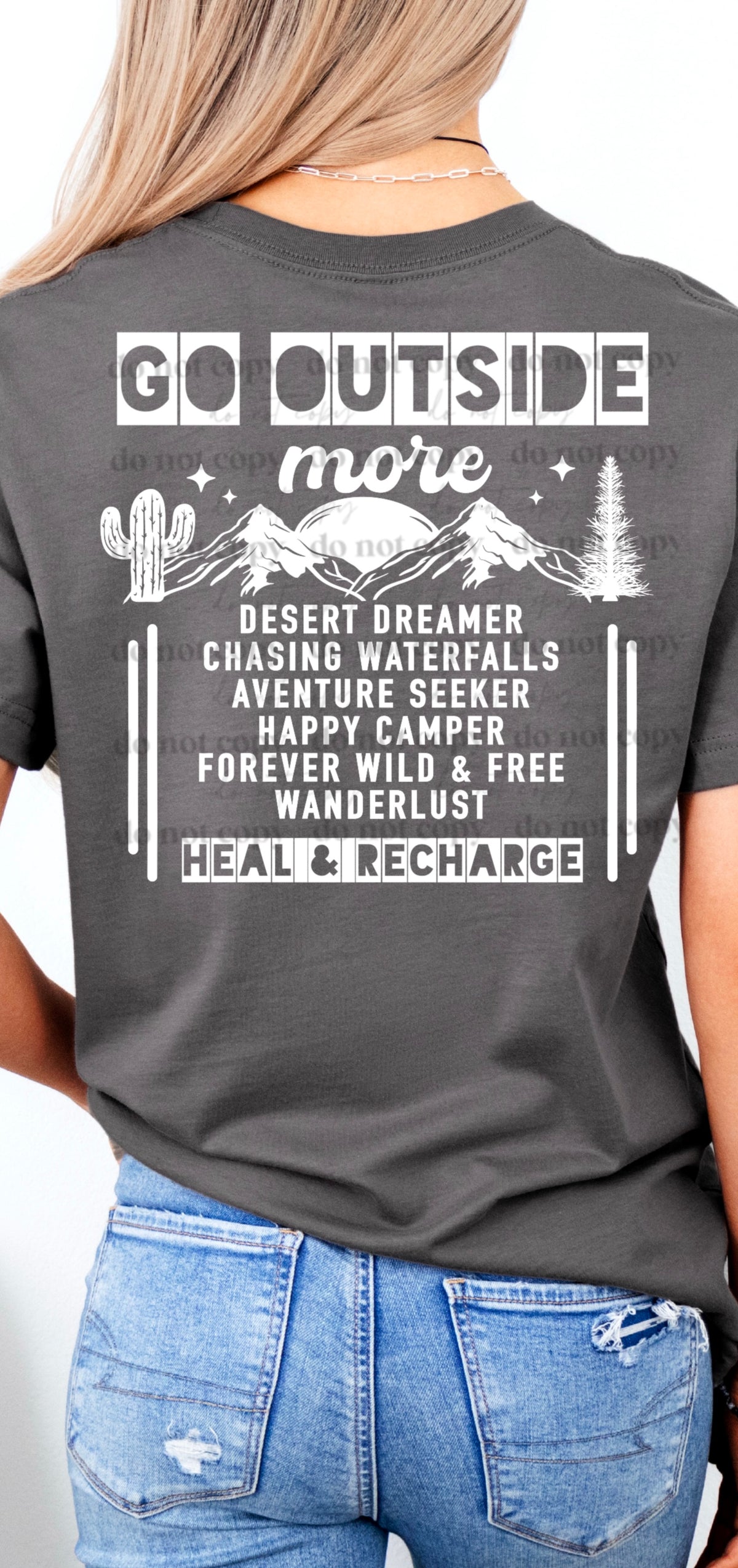 Go outside more WHITE BACK 33499 DTF transfer