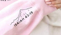 Isaiah 43:19 mountains BLACK 20487 DTF transfer