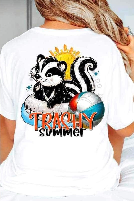 Trashy summer skunk in float (FDC) 23776 DTF transfer