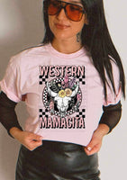 Western mamacita bull skull 23299 DTF transfera