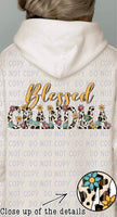 Blessed grandma leopard floral 19261 DTF TRANSFER