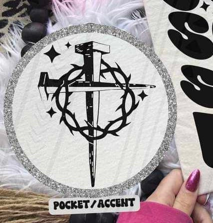 Cross with thorn crown 27864 DTF transfer